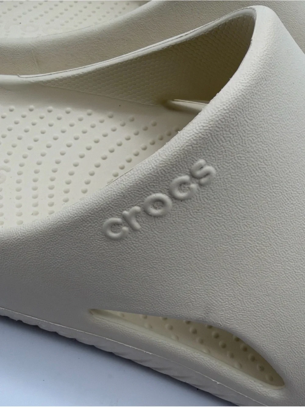 CROCS Mellow Recovery Clogs Sandals Mens 12 Beige Slip On Slides Shoes